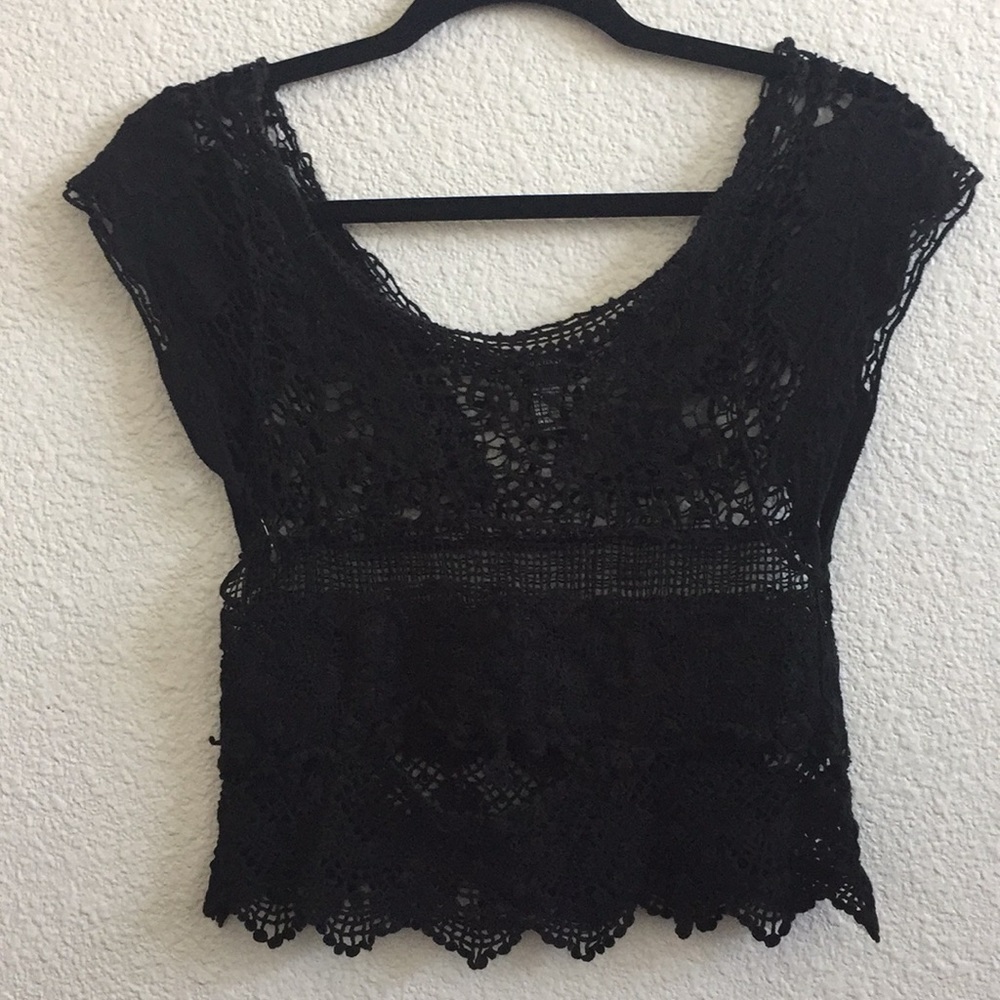 Crocheted Black Top